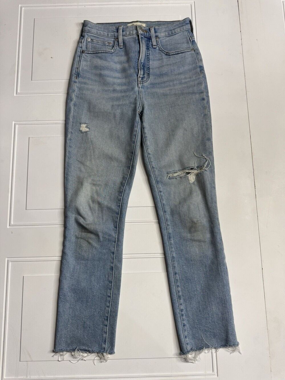 Madewell Women's Sz 24 Perfect Vintage Distressed Stretch Denim Jeans